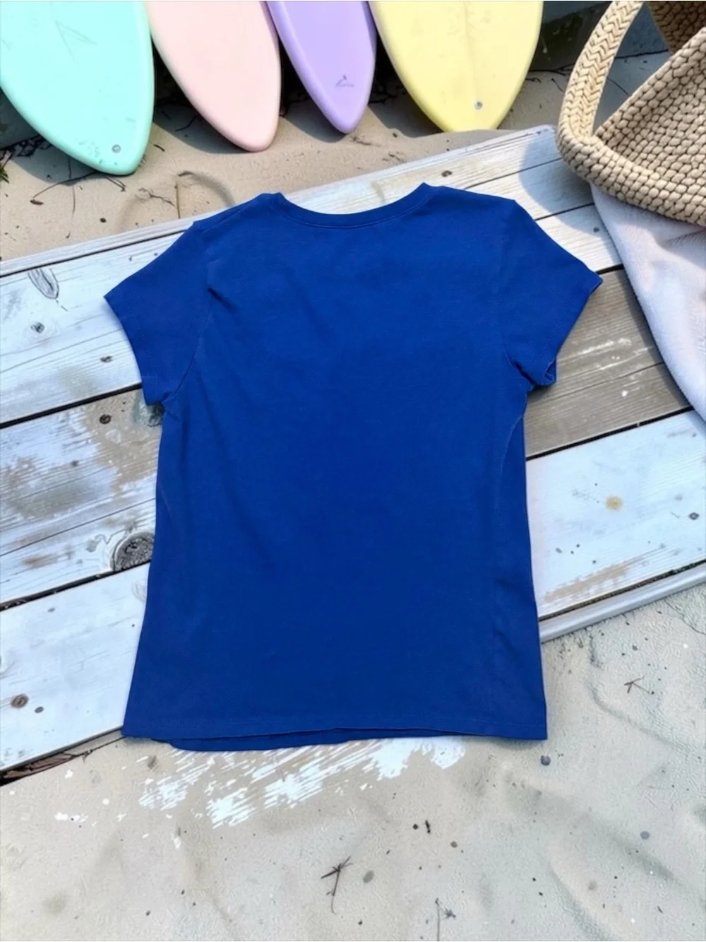 The Children’s Place Girls California Glitter Palm Tree Tee Royal Blue 7/8
